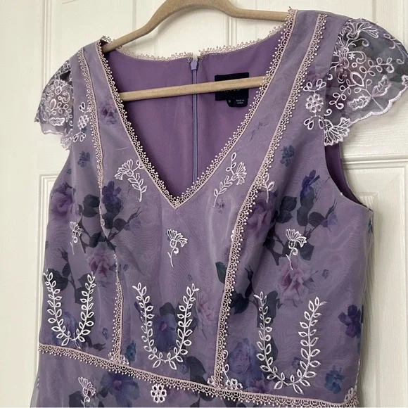 lima chivas embroidered linen mini dress by aqua Marchesa Notte